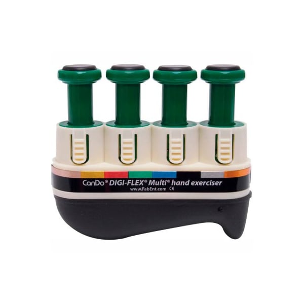 Fabrication Enterprises Digi-Flex Multi Hand Exerciser, Basic Starter Pack, Green, Moderate 673417 - main